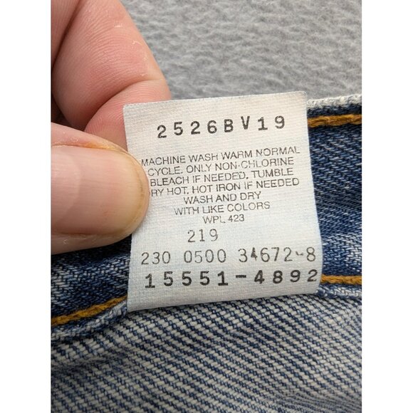 Vintage Levi's 550 Jeans Womens 10 Short Blue Relaxed Fit Tapered Leg Denim Y2K - Picture 14 of 15